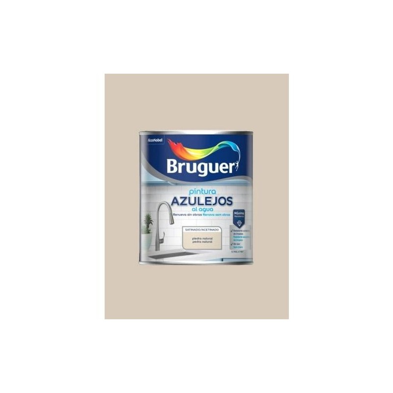 ESMALTE AZULEJOS AL AGUA SATINADO PIEDRA NAT 750ML