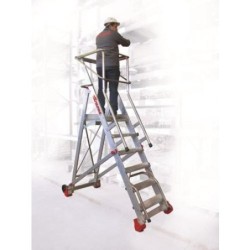 ESCALERA CON PLATAFORMA Y RUEDAS 194 CM. 250/SMT