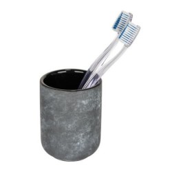 VASO DE DIENTES CERAMICA SACILE GRIS NEGRO 2632810