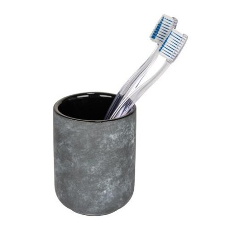 VASO DE DIENTES CERAMICA SACILE GRIS NEGRO 2632810