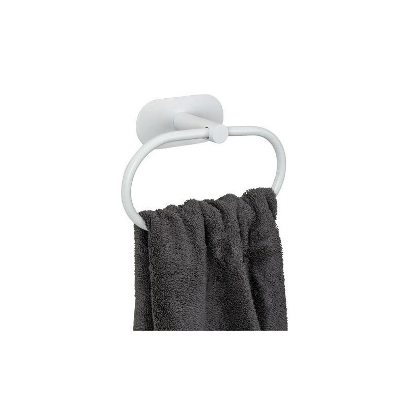 TOALLERO DE ARO DE ACERO INOX TURBO-LOC BLANCO