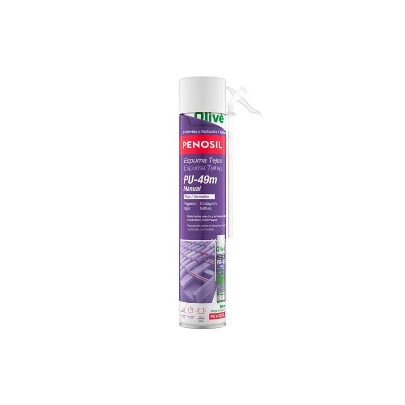ESPUMA POLIURETANO TEJAS CANULA ROJO PU-49 750ML