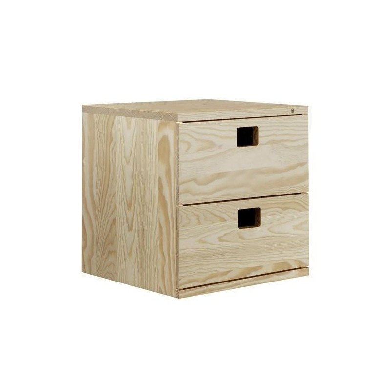 CAJONERA DINAMIC MADERA PINO 2 CAJONES 36,2X33CM