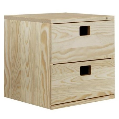 CAJONERA DINAMIC MADERA PINO 2 CAJONES 36,2X33CM