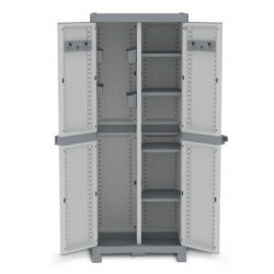 ARMARIO DE RESINA WAVE ESCOBERO GRIS 181X70X43CM