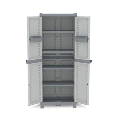 ARMARIO DE RESINA WAVE ALTO GRIS 181X70X43CM