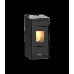 ESTUFA PELLET 10KW CANALIZADA MARENI 10 S NEGRA