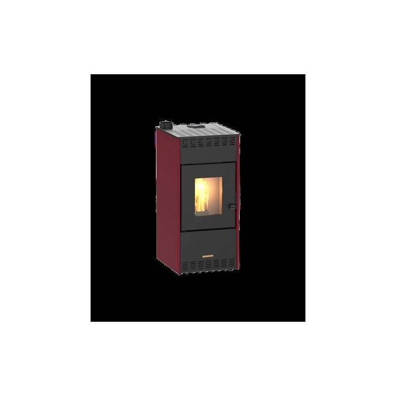 ESTUFA PELLET 10KW CANALIZADA MARENI 10 S ROJA