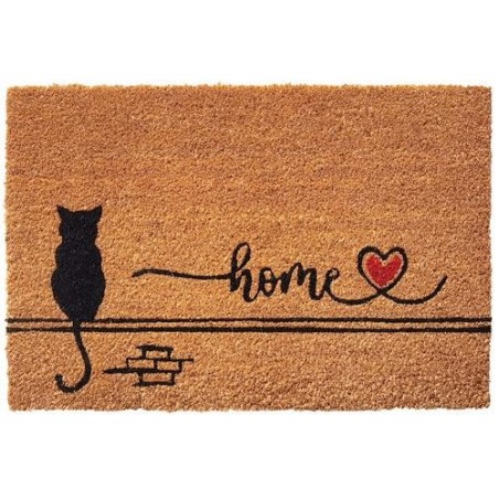 FELPUDO COCO NATURAL GATO CASA 40X60 50016