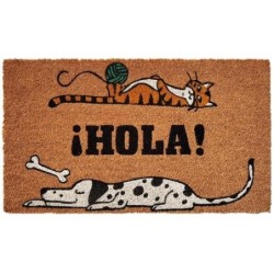 FELPUDO COCO NATURAL ANIMALES HOLA 40X70 50063