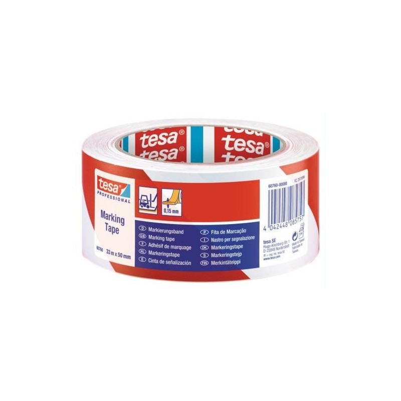 CINTA SEÑALIZADORA ROJA/BLANCA 33X50