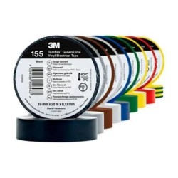 CINTA ELÉCTRICA PVC TEMFLEX 155 PVC AMAR 19MMX20M
