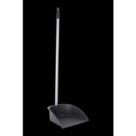 RECOGEDOR BASIC C/PALO METÁLICO GRIS 09027