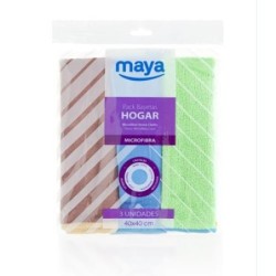 BAYETA MICROFIBRA HOGAR 40X40 (PACK-3) 7112