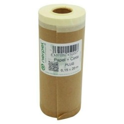 PAPEL PINTOR CON CINTA PLUS PINTAR 15CMX20M 000251