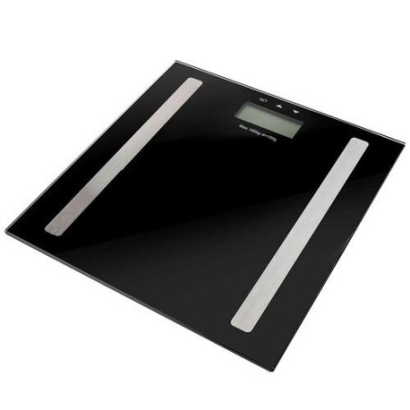 BASCULA BAÑO DIGITAL GRASA 180KG NEGRO 33706