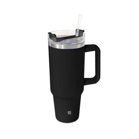 TAZA TERMO 1200 ML NEGRO C/PAJITA 8365-IN