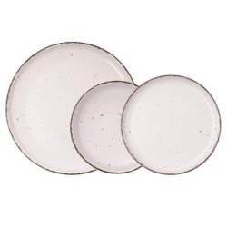 VAJILLA CERAMICA CREMA 12 PIEZAS DUNA QUID 5426271