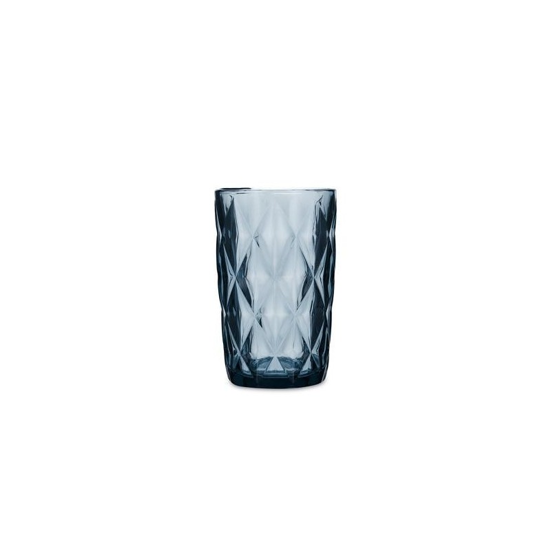 VASO ALTO AZUL 6UDS VIDRIO 40CL MAIA QUID 5428065