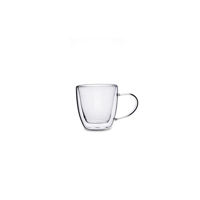 TAZA DOBLE PARED VIDRIO TRANSPAR 15CL SERENIA QUID