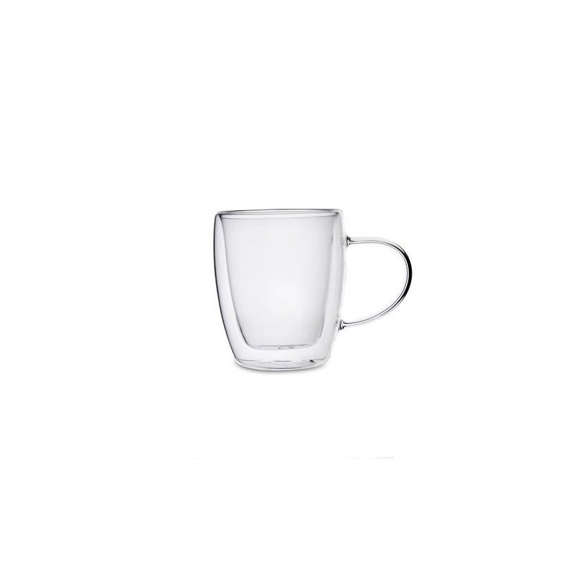 TAZA DOBLE PARED VIDRIO TRANSPAR 30CL SERENIA QUID