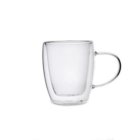 TAZA DOBLE PARED VIDRIO TRANSPAR 30CL SERENIA QUID