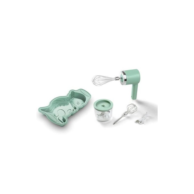 SET MOLDE Y MINI BATIDORA INFANTIL ELECT C/PICADOR