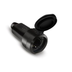 CLAVIJA HEMBRA TT 16 AH. 250  V.  GOMA NEGRA