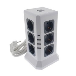 BASE TORRE 12 TOMAS Y 3 USB + 1 TIPO C 76800