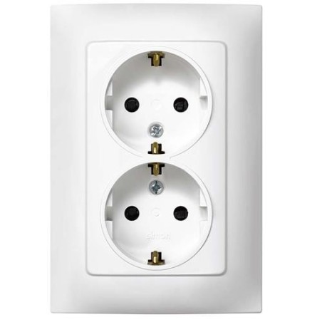 DOBLE BASE ENCHUFE C/TT BLANCO. SER 10 F1091459030