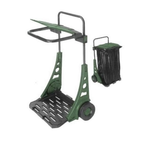CARRO BASURA 53X38X90CM C/ RUEDAS METAL/PLASTICO