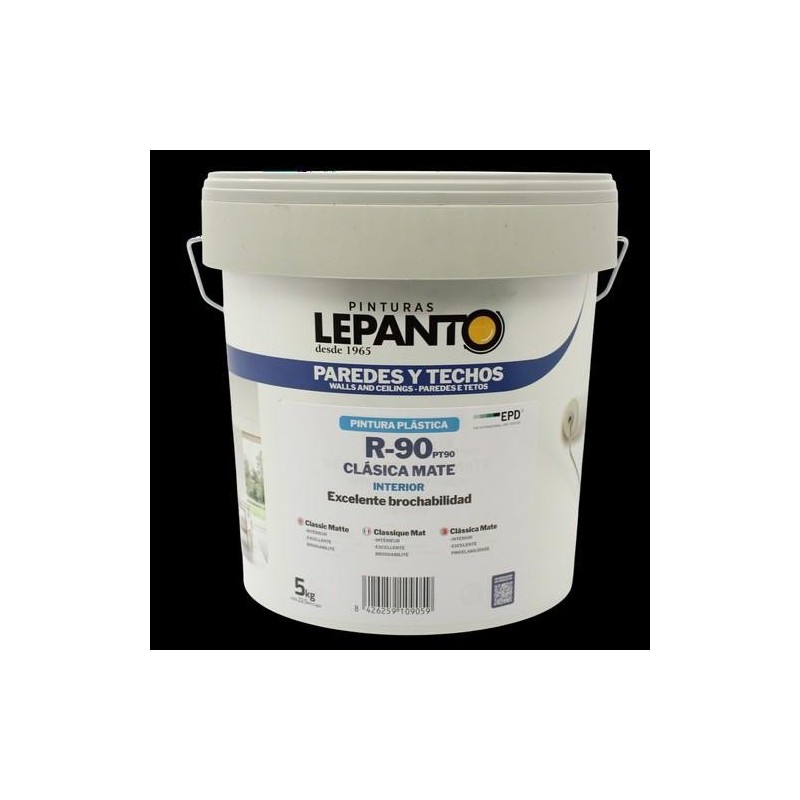 PINTURA PLASTICA R-90 INTERIOR 25K BLANCO MATE