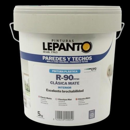 PINTURA PLASTICA R-90 INTERIOR 25K BLANCO MATE