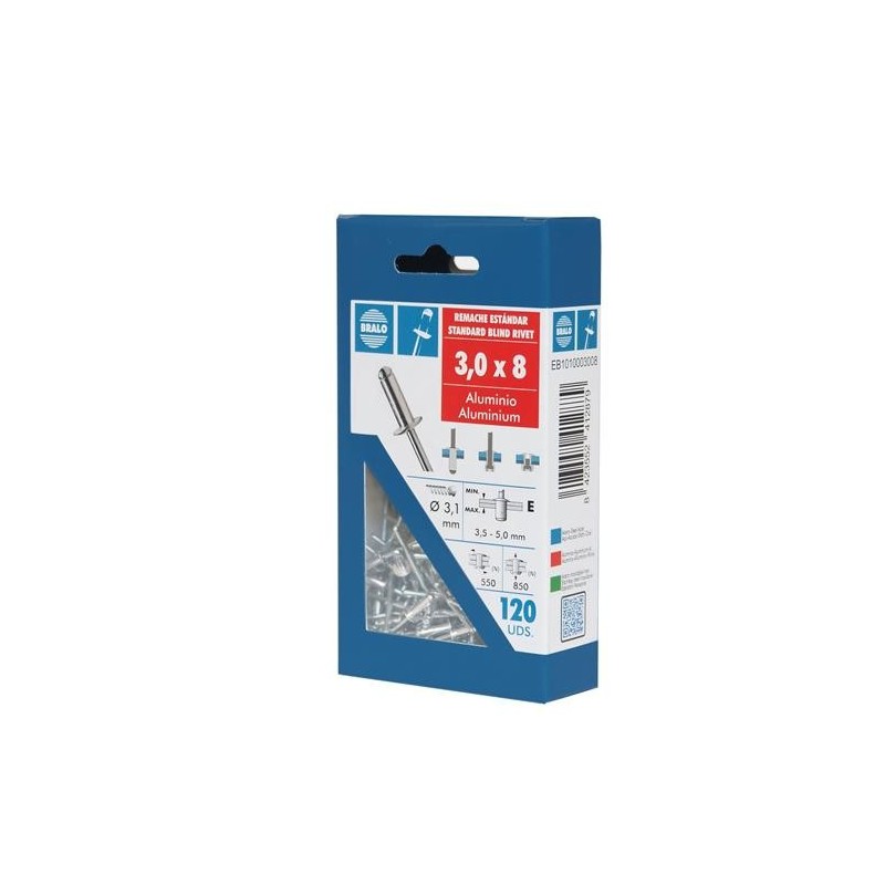 REMACHE ALUMINIO 4,8X18 ECOBLISTER (C-60)