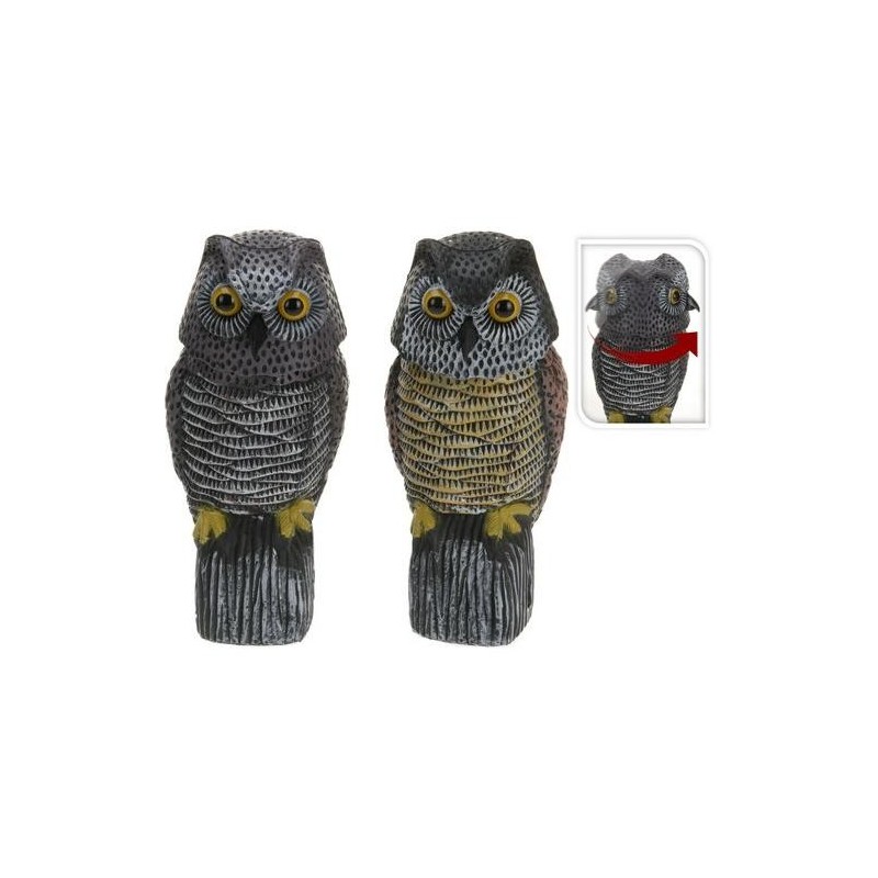 BUHO AYUNTENADOR EOLICO ESTANTAPAJAROS JARDIN 38CM