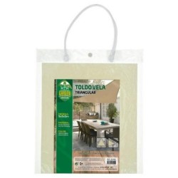 TOLDO SOMBREO TRIANGULAR POLIESTER 5X5X5 M - CREMA