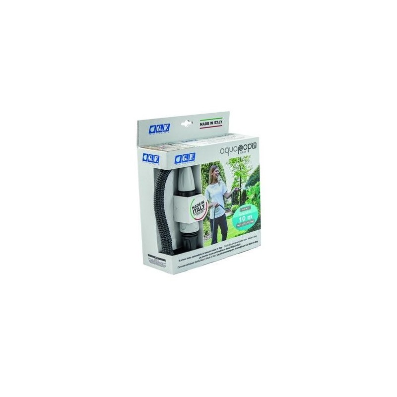 KIT MANGUERA EXTENSIBLE 10M AQUAPOP GRIS EASY