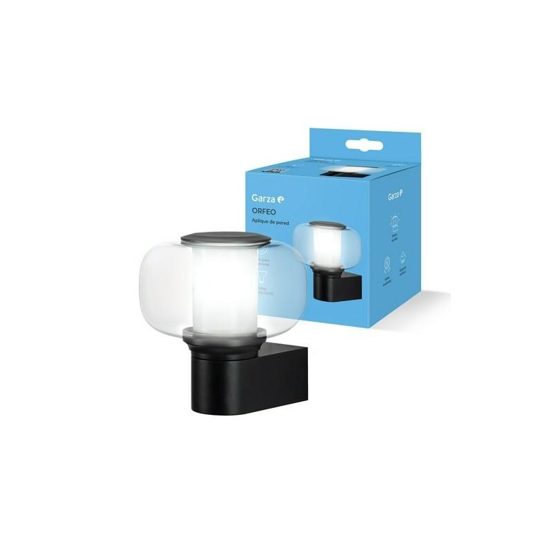 APLIQUE PARED LED EXTERIOR VIDRIO/METAL ORFEO GU10