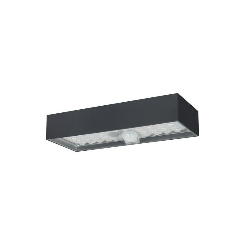 APLIQUE LADRILLO SOLAR 900L, 6W 3000K PARED GRIS