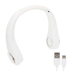 VENTILADOR CUELLO C/CARGADOR USB 22,5X20,5 CM