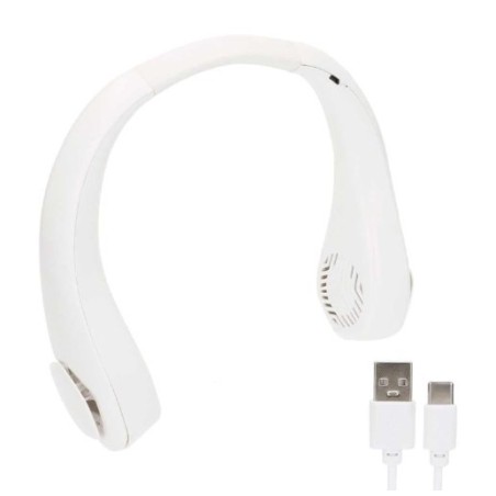 VENTILADOR CUELLO C/CARGADOR USB 22,5X20,5 CM