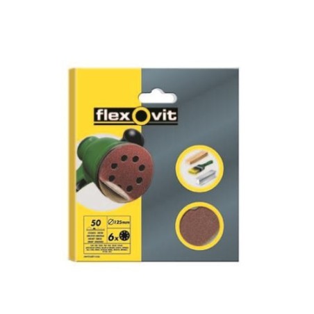 DISCO LIJA VELGRIP 125 8 AGUJEROS GRUESO 6 UDS