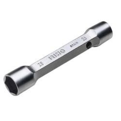 LLAVE TUBULAR EXAGONAL DOS BOCAS CROMO 12-13