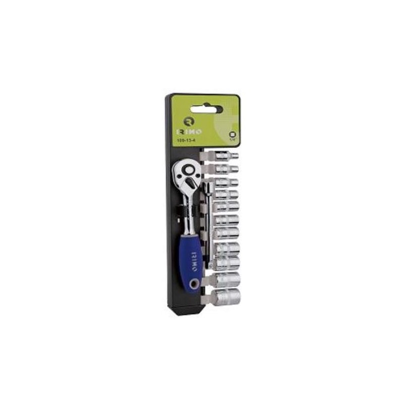 JUEGO LLAVE CARRACA + VASOS 1/4 72 D 12 PZAS