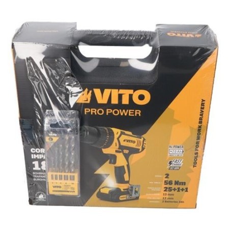 TALADRO ATORN S/CABLE 18V+REGALO JGO BROCAS PIEDRA