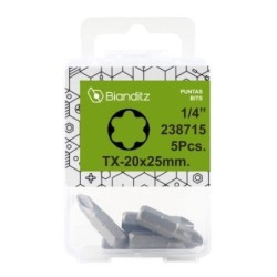 PUNTA ATORNILLADOR TORX-20X25 EST.5 UD. 238715
