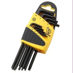 JUEGO LLAVES TORX 9 UNIDADES SEGURIDAD 232380