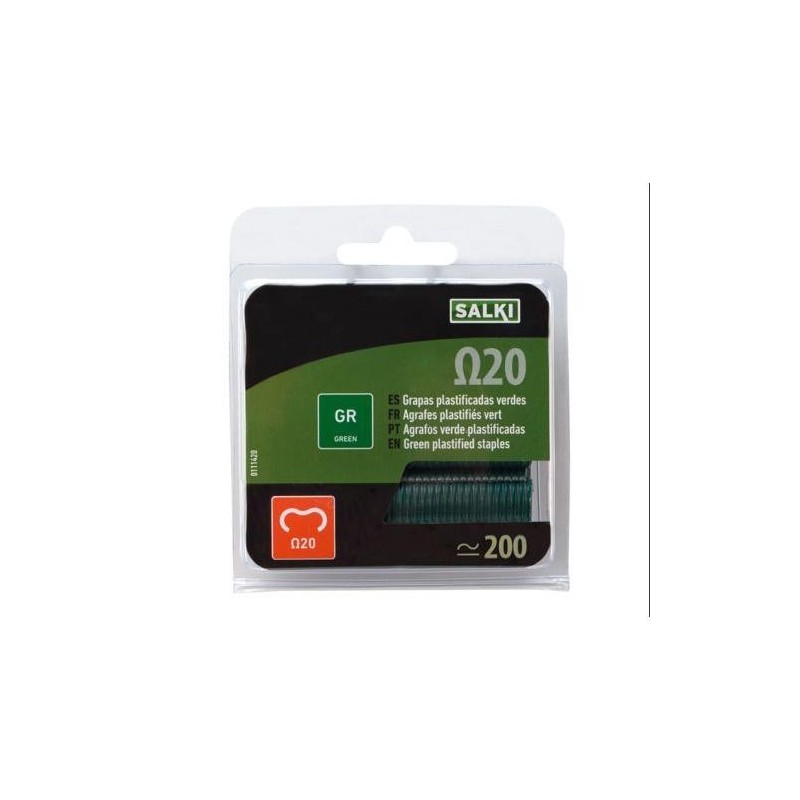 GRAPA PARA CERCAS A-20 VERDE (CAJA 200)