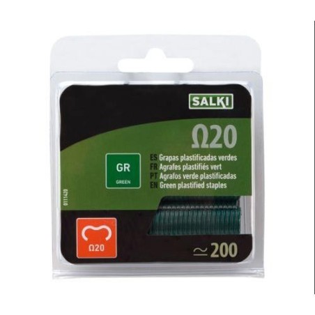 GRAPA PARA CERCAS A-20 VERDE (CAJA 200)