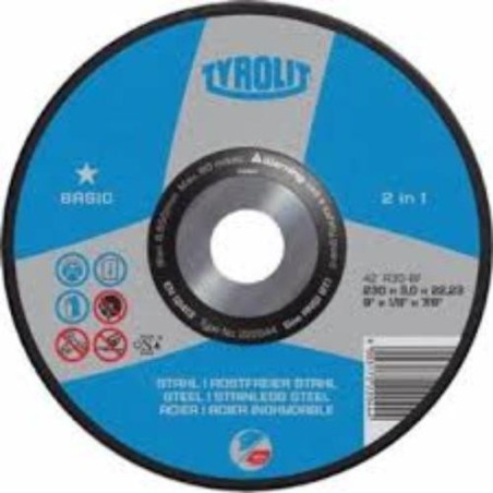 DISCO FIBRA ACERO/ALUM./MAD. 115X22 A36 B15
